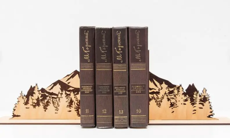 mountain gifts Two bookends in shape of mountains