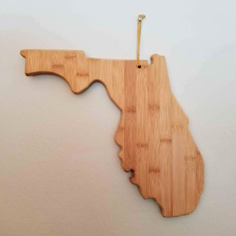 Florida gifts A wooden map of Florida