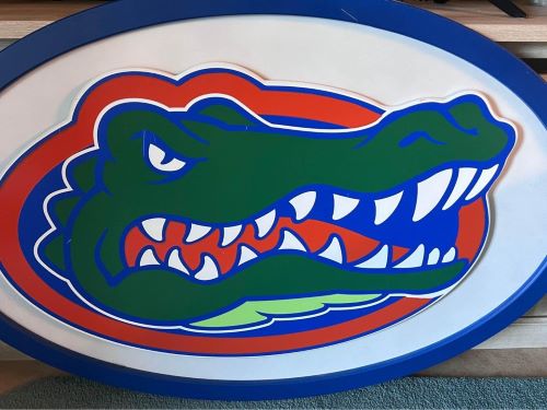 Florida gifts A sign from the Gators logo of a crocodile