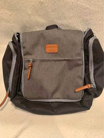 travel gifts for dad A grey travel toiletery bag for men