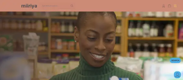 Screenshot of Miiriya website for black-owned business