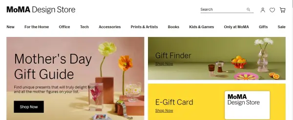 Screenshot of MoMa website for items from the MoMa museum