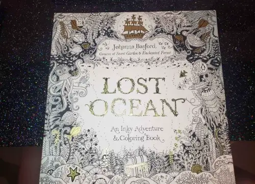 ocean-themed gifts A book cover of "lost ocean" a coloring book for adults