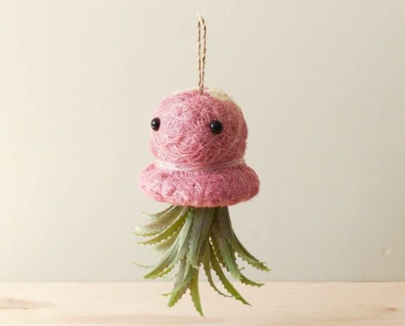 ocean-themed gifts A hanging planter in the shape of an octopus