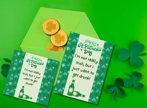 Two sizes of St patrick's Day cards