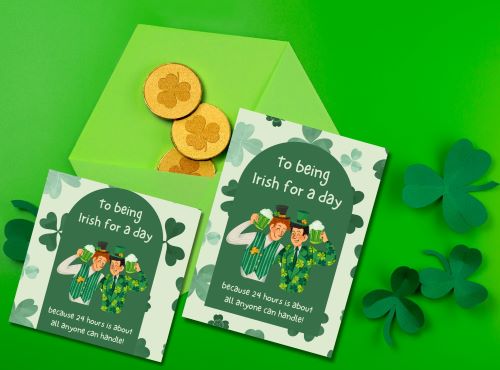 Two sizes of St patrick's Day cards