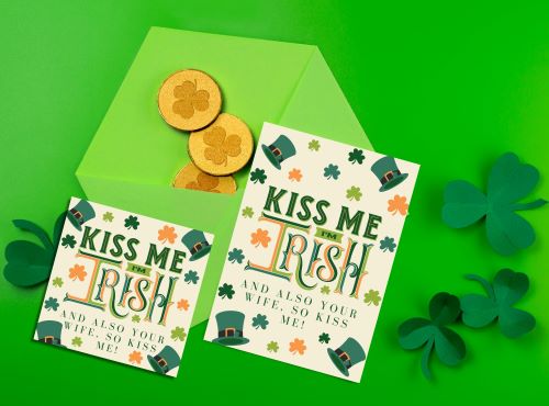 Two sizes of St patrick's Day cards