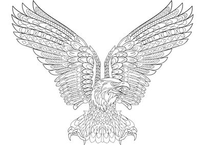 coloring-pages-4th-of-july31 Eagle mandala style coloring sheet