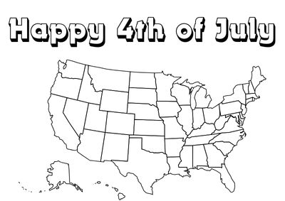 coloring-pages-4th-of-july33 map of the US coloring page