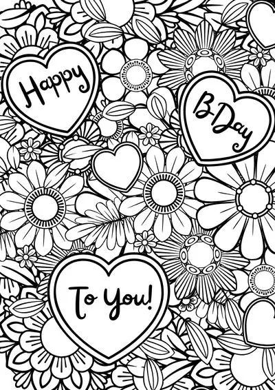 birthday-coloring-pages (10) birthday coloring pages