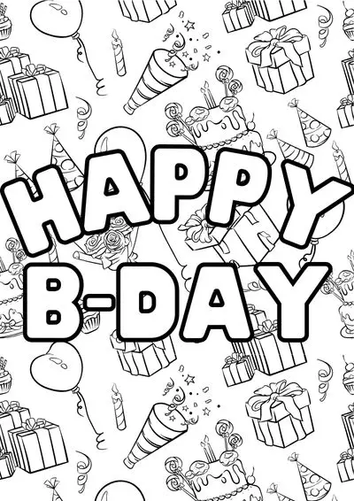birthday-coloring-pages (12) birthday coloring pages