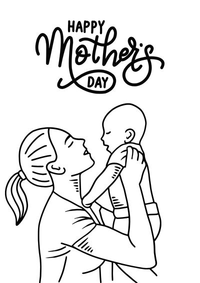 mother's day coloring pages