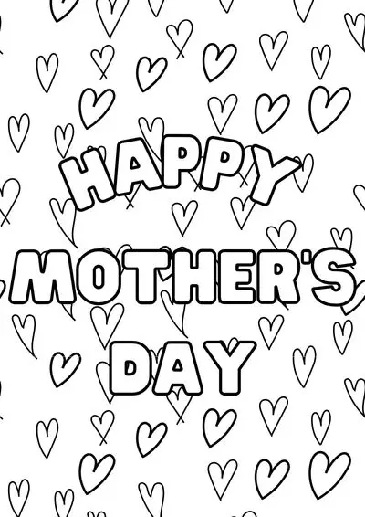 mother's day coloring pages