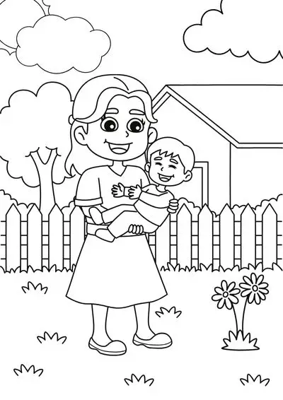 mother's day coloring pages