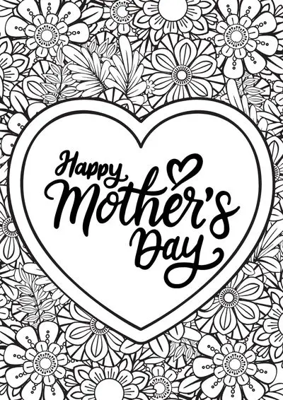 mother's day coloring pages