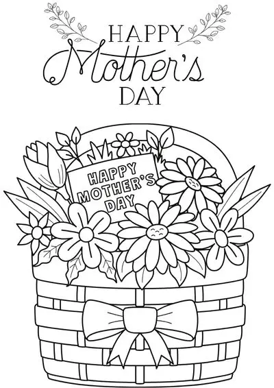 mother's day coloring pages