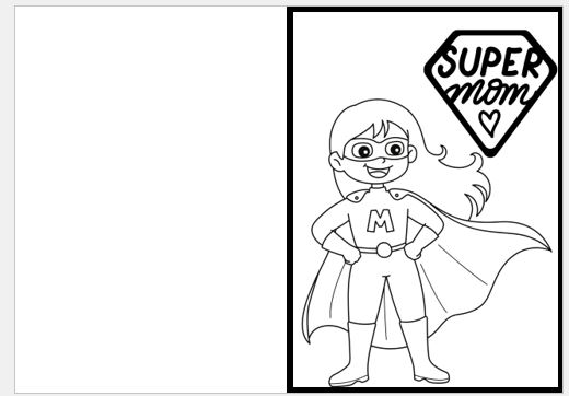 mother's day coloring pages