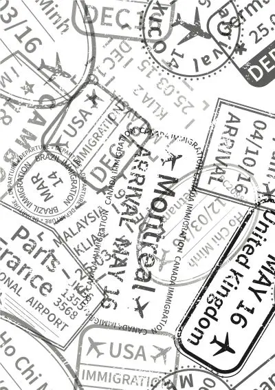 travel-coloring-pages-11 travel coloring page with different country stamps
