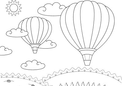 travel-coloring-pages-26 travel coloring page of hot air balloons