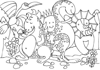 travel-coloring-pages-28 A coloring sheet of different animals