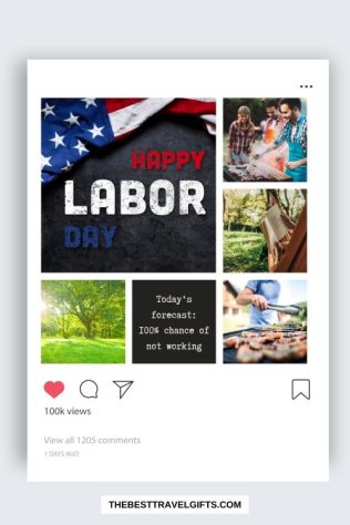funny labor day quotes An instagram post with "happy Labor Day" and various pictures
