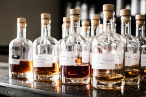 Bottles of whiskey