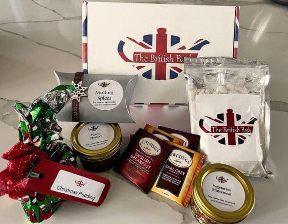 gifts for anglophiles An british gift basket with baking goodies