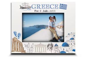greek gift ideas A personalized Greek-themed photo frame