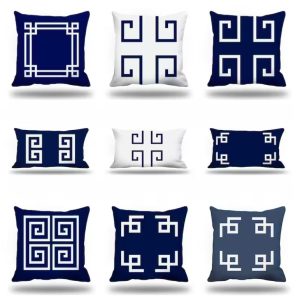 greek gift ideas A set of nine different Greek-inspired pillow cases