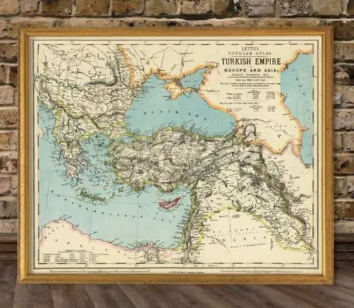 Turkish gifts A vintage map of Turkey