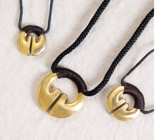 A set of three traditional necklaces from the Philippines