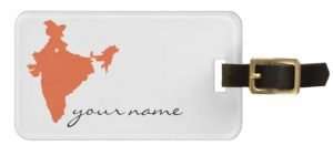 Indian gifts Luggage tag with map of India
