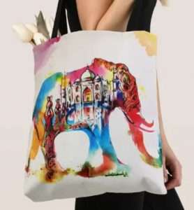 Indian gifts Elephant tote bag