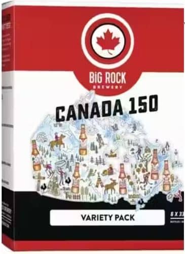 A box of different kinds of beers from Canada
