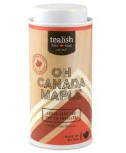 A box of tea from maple leaves from Canada