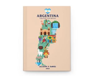 Argentina gifts A travel journal with the map of Argentina