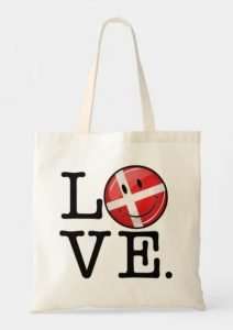 Tote bag with love