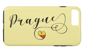 czech gifts A phone cover with the text "Prague"