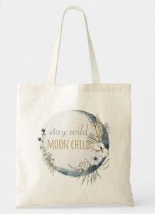 moon gifts A tote bag with a moon print