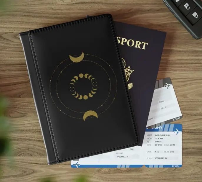 moon gifts A passpor cover with a print of the the moon