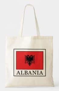 Albanian gifts A tote bag with the flag from Albania