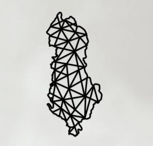 Albanian gifts Geometric map of Albania