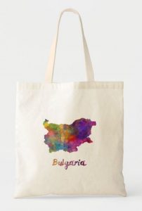 best bulgarian gifts Tote bag with map of Bulgaria