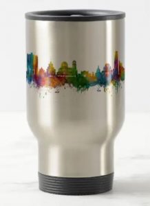 best bulgarian gifts Travel mug with Sofia skyline