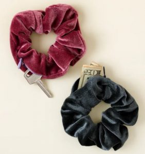 travel gifts for teenagers Scrunchies with hidden pockets
