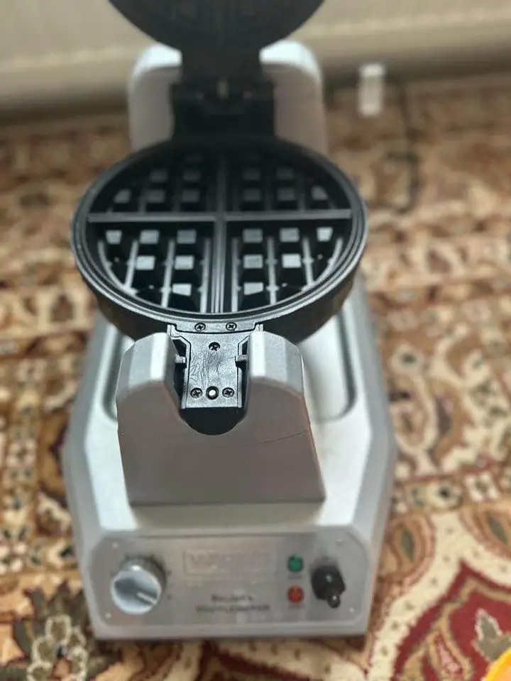 A belgian waffle maker