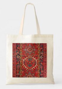 Turkish gifts Tote bag with rug design