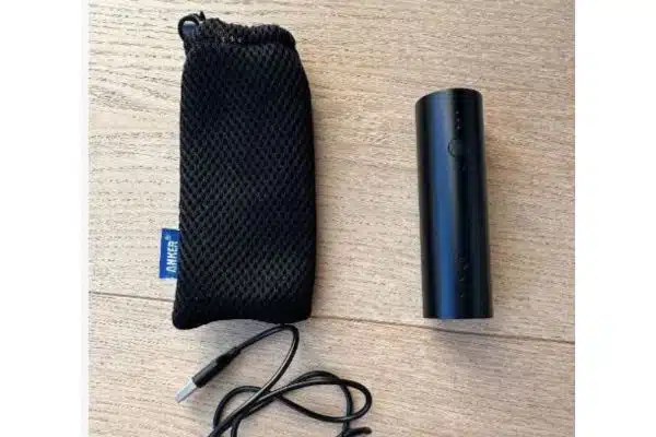 stocking stuffers for travelers An Anker power bank with a bag