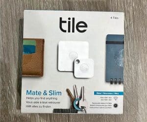 stocking stuffers for travelers A box of a tile to track belongings