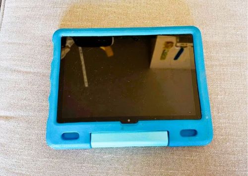 A blue tablet for kids
